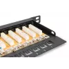 DIGITUS Patch panel CAT6 Neekranuotas 24 prievadų Su dulkėtųjų dangteliais - Juodas
