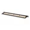 DIGITUS Patch panel CAT6 Neekranuotas 24 prievadų Su dulkėtųjų dangteliais - Juodas