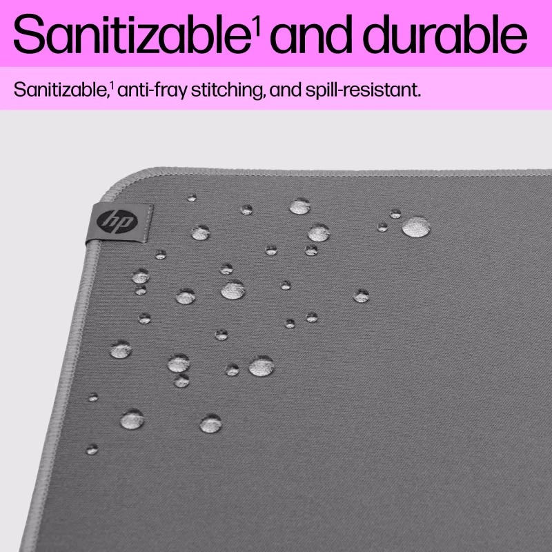 HP 105 Sanitizuojamas pelės kilimėlis, pilkas, vienspalvis, poliesteris, guma