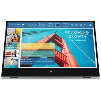Nešiojamas monitorius HP E-Series E14 G4, 35,6 cm (14 colių), 1920 x 1080 pikselių, Full HD, LCD, 5 ms, sidabrinis