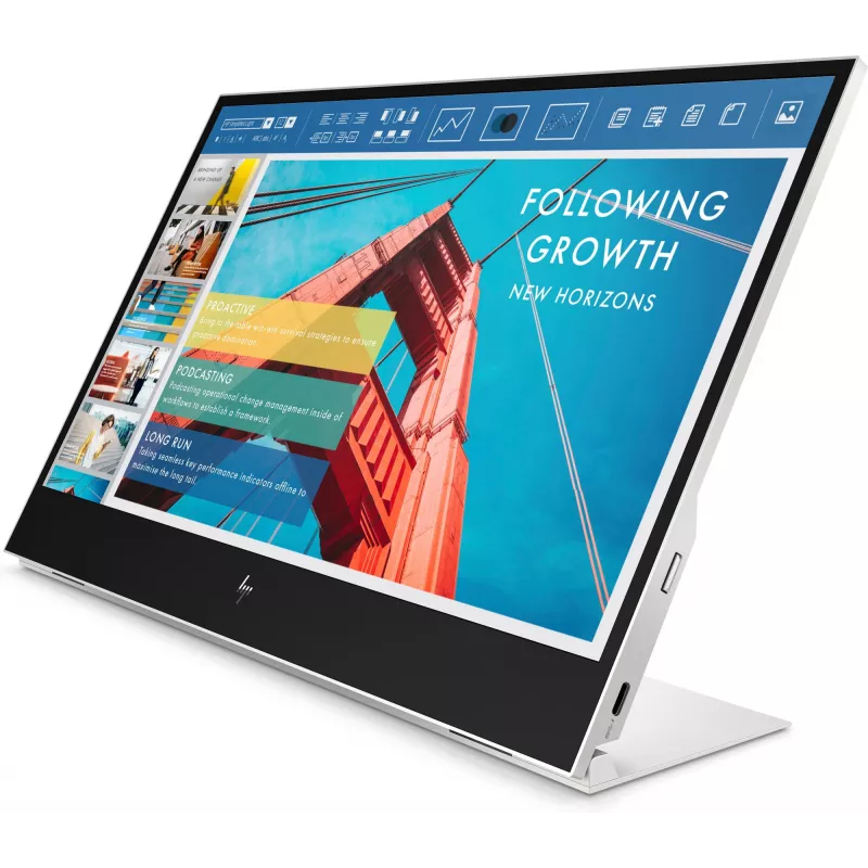 Nešiojamas monitorius HP E-Series E14 G4, 35,6 cm (14 colių), 1920 x 1080 pikselių, Full HD, LCD, 5 ms, sidabrinis
