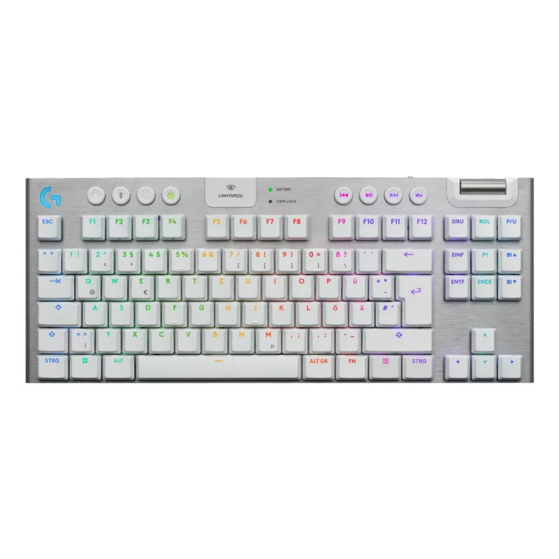 LOGITECH G915 X Lightspeed TKL belaidė žemo profilio žaidimų klaviatūra balta Tactile – Qwertz Deutsch
