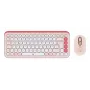 LOGITECH POP Icon Combo - Rožinė ir Balta - belaidis klaviatūros ir pelės rinkinys (QWERTZ vokiškas išdėstymas)