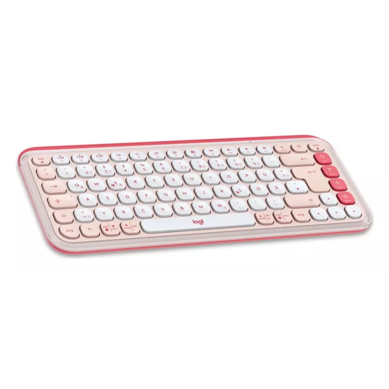 LOGITECH POP Icon Combo - Rožinė ir Balta - belaidis klaviatūros ir pelės rinkinys (QWERTZ vokiškas išdėstymas)