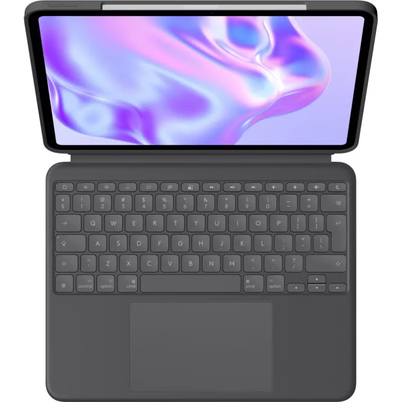 LOGITECH Combo Touch iPad Pro 13 col. M4 pilka QWERTY US Int