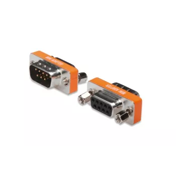 DIGITUS Zero Modem adapteris, D-Sub9 metalinis korpusas, M/F, su šešiabriauniais varžtais