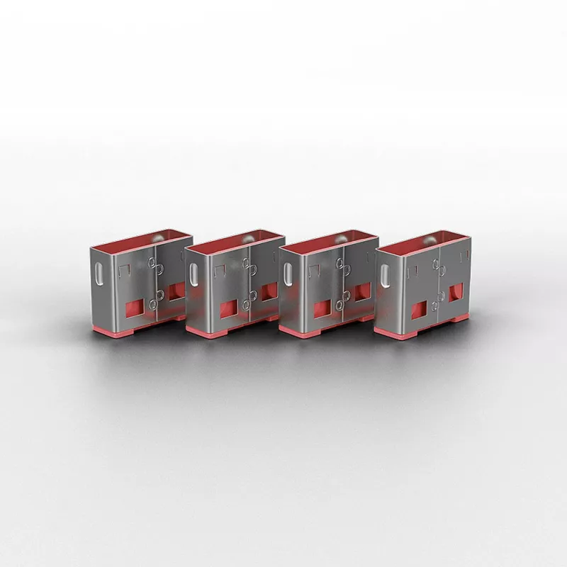 Lindy USB prievadų blokavimo kištukai (be rakto) – 10 vnt., rožiniai