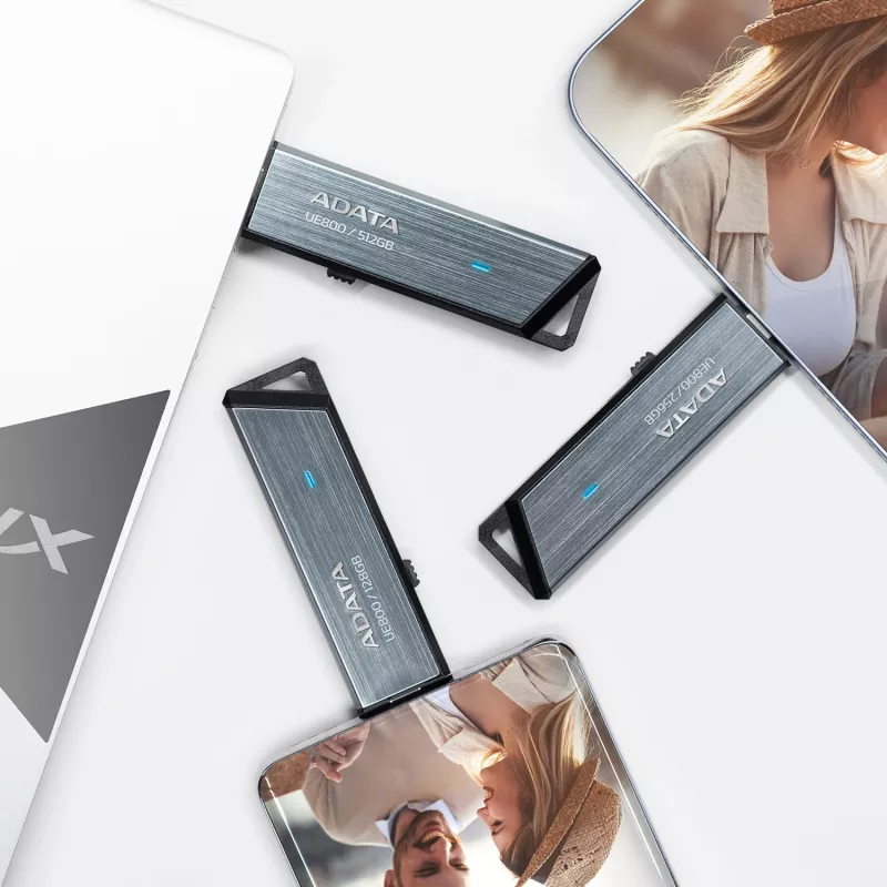 ADATA AELI-UE800-2T-CSG USB atmintukas 2 TB USB Type-C 3.2 Gen 2 sidabrinis