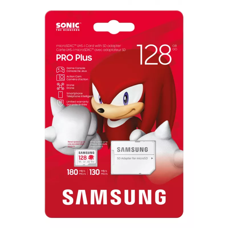 MicroSDXC atminties kortelė Samsung MB-MD128S, 128 GB, UHS-I, Class 10, U3, skaitymas iki 180 MB/s, rašymas 130 MB/s