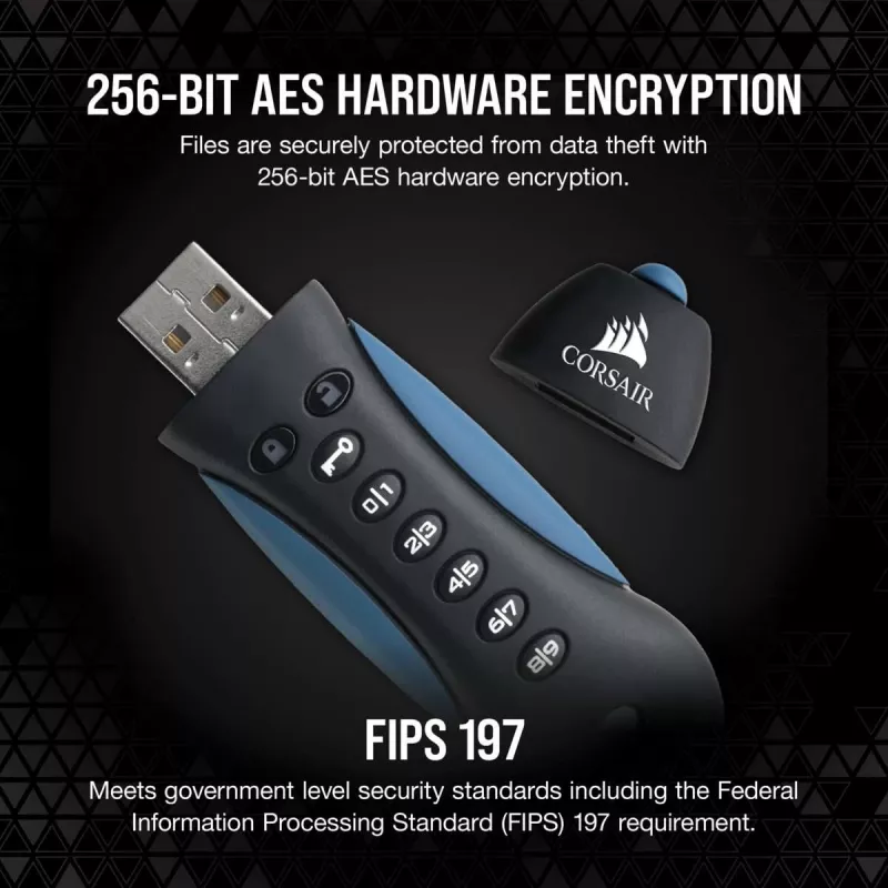 CORSAIR Flash Padlock 3 Secure 256GB USB atmintukas USB 3.0