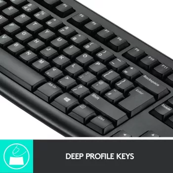 LOGITECH Wireless Desktop Mk270 - Qwertzu Swiss-Lux-lux belaidis klaviatūros ir pelės rinkinys