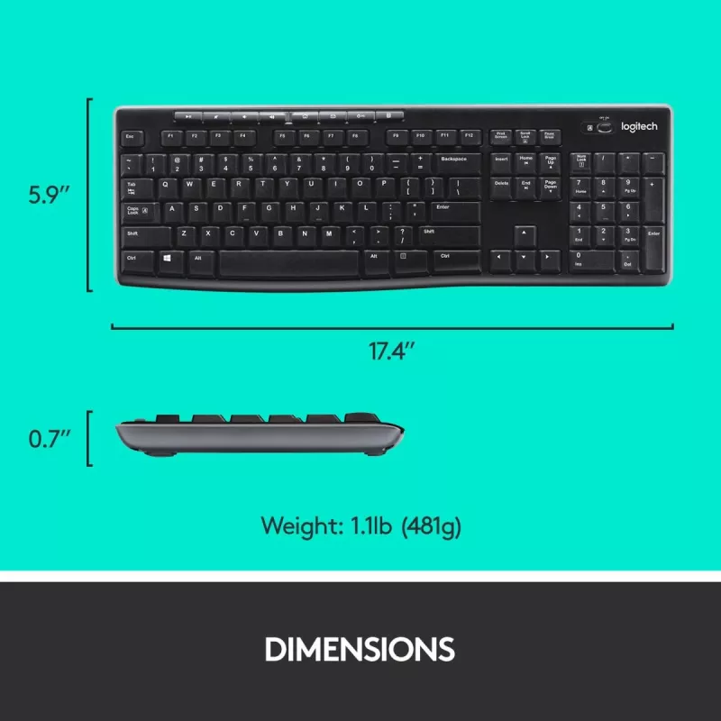 LOGITECH Wireless Desktop Mk270 - Qwertzu Swiss-Lux-lux belaidis klaviatūros ir pelės rinkinys