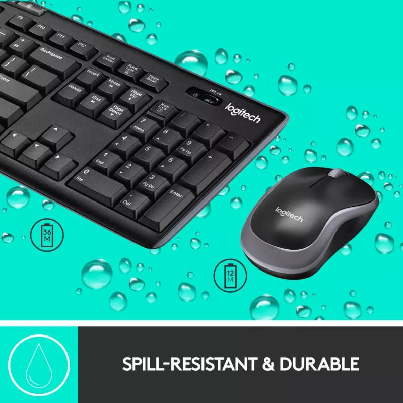 LOGITECH Wireless Desktop Mk270 - Qwertzu Swiss-Lux-lux belaidis klaviatūros ir pelės rinkinys