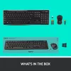 LOGITECH Wireless Desktop Mk270 - Qwertzu Swiss-Lux-lux belaidis klaviatūros ir pelės rinkinys