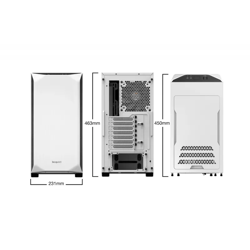 be quiet! Pure Base 500 Window White korpusas