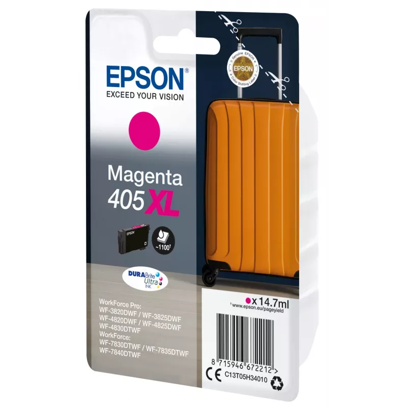 Epson 405XL DURABrite Ultra rašalo kasetė 1 vnt. Originali didelės talpos (XL) purpurinė