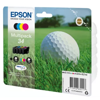 Epson rašalo kasetė Golf ball Multipack 4 spalvos 34 DURABrite Ultra