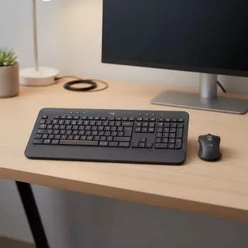 LOGITECH Signature Mk650 Combo For Business - Graphite - US International QWERTY belaidė klaviatūra ir pelė
