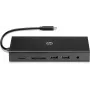 USB-C kelių prievadų stotelė HP Travel – HP 1C1Y5AA, USB-C jungtis, HDMI 2.0, VGA, 1×RJ-45, 2×USB-A 3.2 Gen1, 2×USB 2.0, MicroSD skaitytuvas, juoda