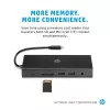 USB-C kelių prievadų stotelė HP Travel – HP 1C1Y5AA, USB-C jungtis, HDMI 2.0, VGA, 1×RJ-45, 2×USB-A 3.2 Gen1, 2×USB 2.0, MicroSD skaitytuvas, juoda