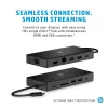 USB-C kelių prievadų stotelė HP Travel – HP 1C1Y5AA, USB-C jungtis, HDMI 2.0, VGA, 1×RJ-45, 2×USB-A 3.2 Gen1, 2×USB 2.0, MicroSD skaitytuvas, juoda
