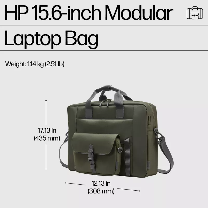 Dėklas HP 15,6 col. modulinis nešiojamojo kompiuterio krepšys 39,6 cm 1,14 kg vienspalvis