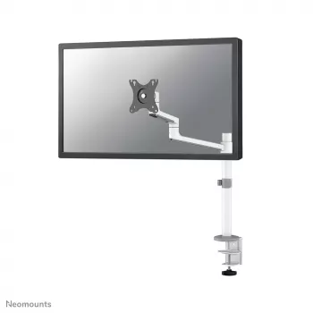Neomounts DS60-425WH1 Monitorio laikiklis 17-27 colių - taupantis vietą, spaustuvas/įvorė, 8 kg, 43,2 cm (17 col.), 68,6 cm (27 col.), 100 x 100 mm, Baltas