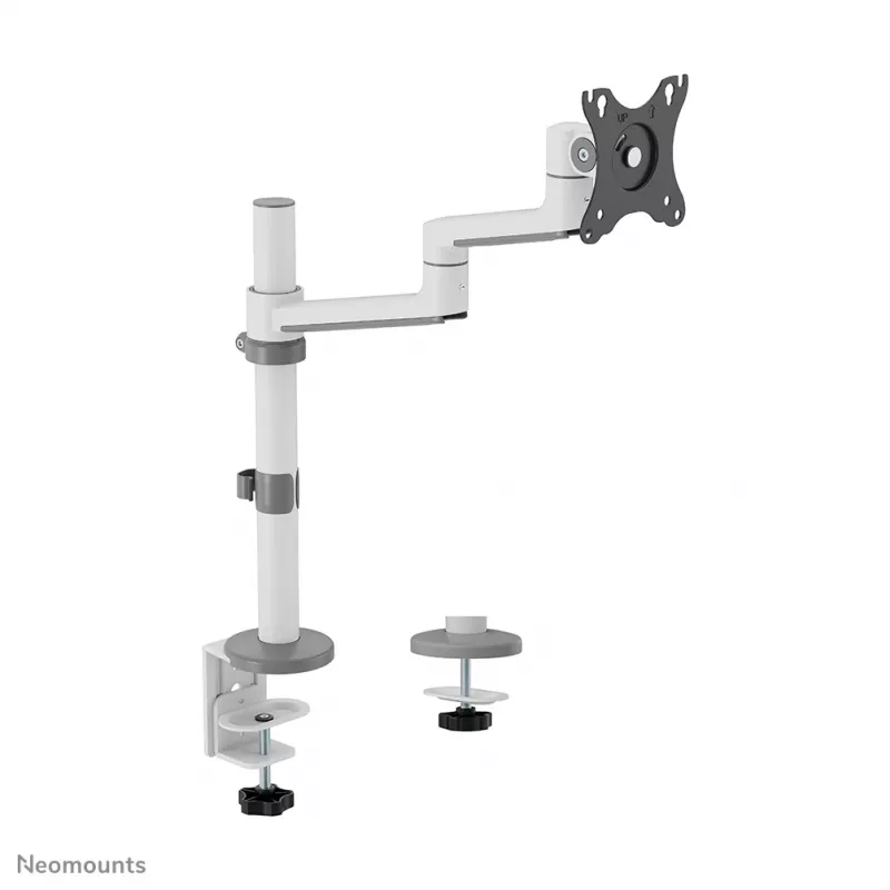 Neomounts DS60-425WH1 Monitorio laikiklis 17-27 colių - taupantis vietą, spaustuvas/įvorė, 8 kg, 43,2 cm (17 col.), 68,6 cm (27 col.), 100 x 100 mm, Baltas