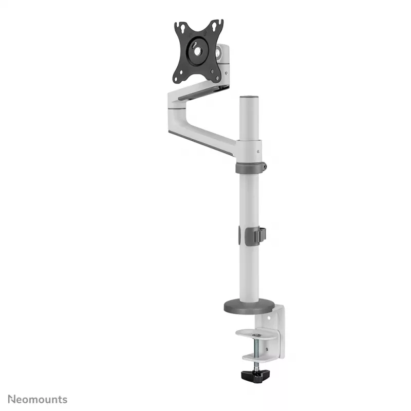 Neomounts DS60-425WH1 Monitorio laikiklis 17-27 colių - taupantis vietą, spaustuvas/įvorė, 8 kg, 43,2 cm (17 col.), 68,6 cm (27 col.), 100 x 100 mm, Baltas