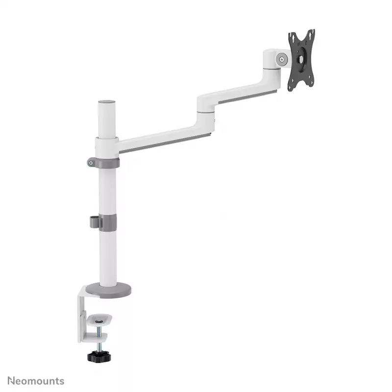 Neomounts DS60-425WH1 Monitorio laikiklis 17-27 colių - taupantis vietą, spaustuvas/įvorė, 8 kg, 43,2 cm (17 col.), 68,6 cm (27 col.), 100 x 100 mm, Baltas