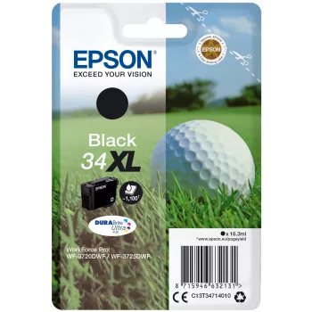 Epson 34XL DURABrite Ultra juodas rašalas (didelio našumo), 1 vnt., 1100 puslapių