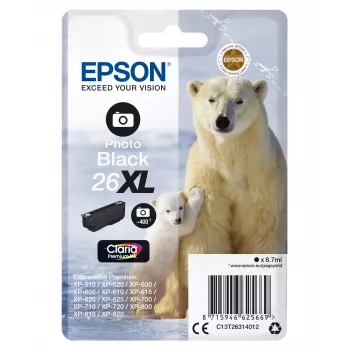 Epson Polar bear Singlepack Photo Black 26XL Claria Premium rašalas