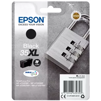 Kasetė Epson Padlock Singlepack Juoda 35XL DURABrite Ultra Rašalas