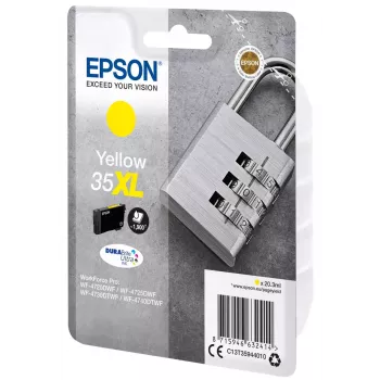 Kasetė Epson Padlock Singlepack Geltona 35XL DURABrite Ultra Rašalas
