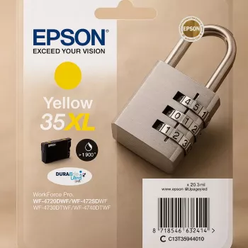 Kasetė Epson Padlock Singlepack Geltona 35XL DURABrite Ultra Rašalas
