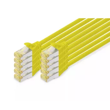 DIGITUS Patch kabelis CAT6a S/FTP 1 m geltonas 10 vnt. pakuotėje