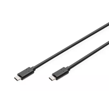 DIGITUS ASSMANN USB Type-C jungiamasis laidas, tipas C į C, vyriškas/vyriškas, 1 m, didelės spartos juodas