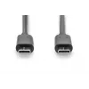 DIGITUS ASSMANN USB Type-C jungiamasis laidas, tipas C į C, vyriškas/vyriškas, 1 m, didelės spartos juodas