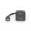 DIGITUS HDMI Y-splitter kabelis, A tipas - 2x A tipas M/F, 20 cm pasyvus, Full HD, juodas