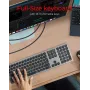 Belaidė klaviatūra KeySonic KSK-8023BTRF (DE) universali Bluetooth QWERTZ vokiška antracitinė, juoda