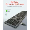 Belaidė klaviatūra KeySonic KSK-8023BTRF (DE) universali Bluetooth QWERTZ vokiška antracitinė, juoda