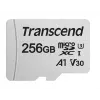 TRANSCEND Micro SDXC kortelė 300S 256GB UHS-I U3 su adapteriu