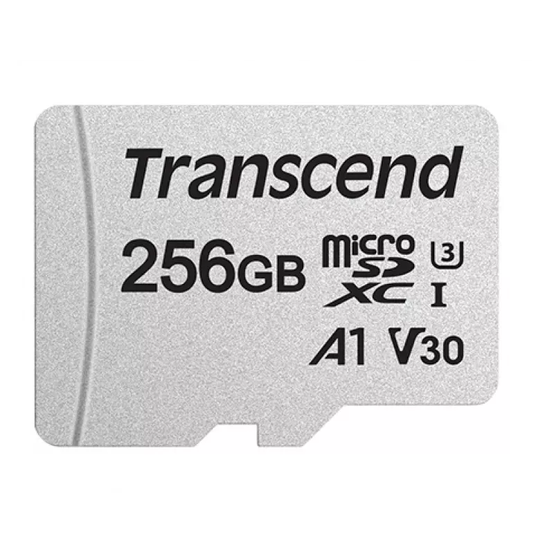 TRANSCEND Micro SDXC kortelė 300S 256GB UHS-I U3 su adapteriu