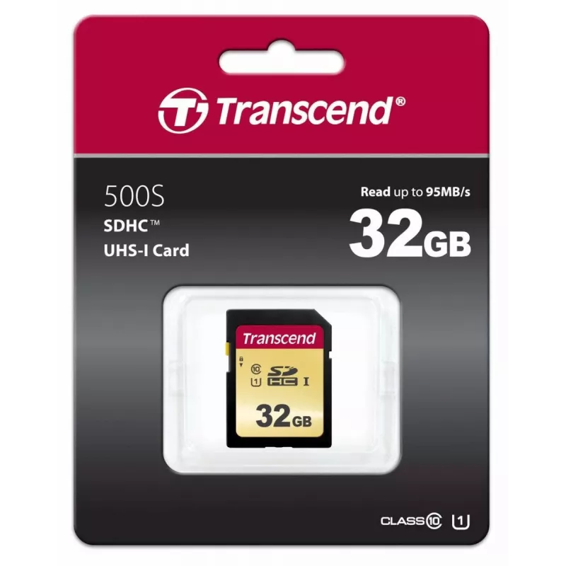 TRANSCEND SDHC kortelė 500s 32GB UHS-I U1 MLC
