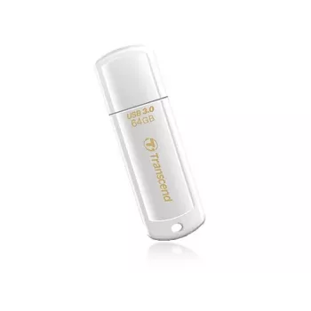 TRANSCEND JetFlash 730 64GB USB 3.0 atmintukas baltas