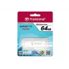 TRANSCEND JetFlash 730 64GB USB 3.0 atmintukas baltas