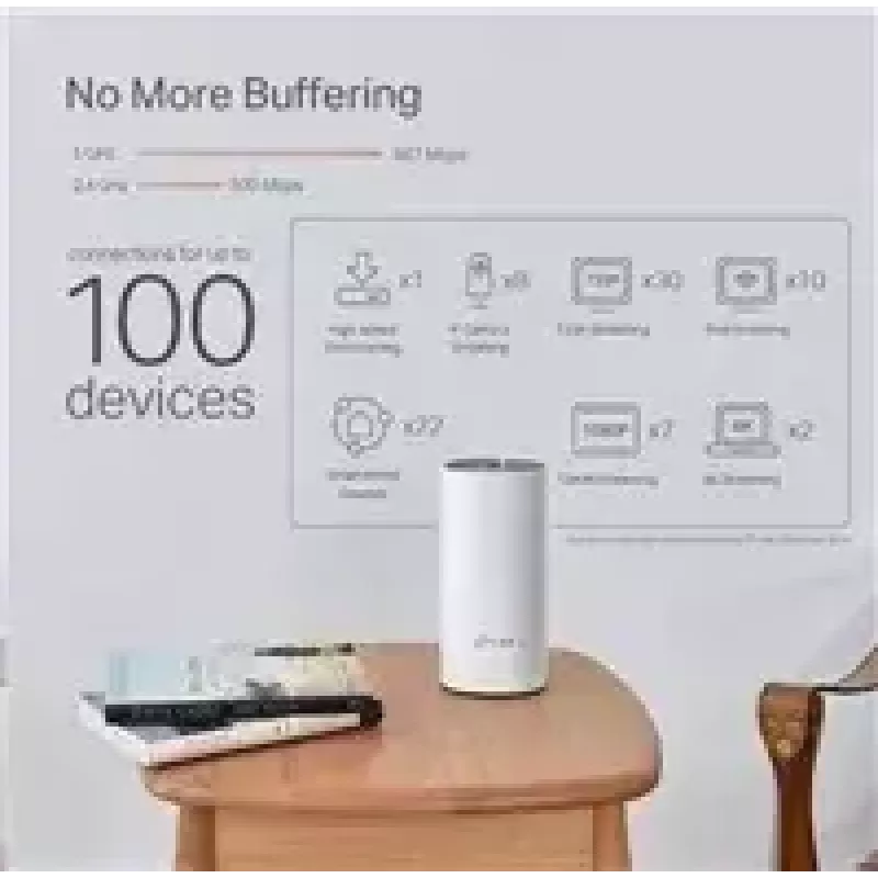 TP-Link AC1200 + AV1000 Viso namo hibridinė tinklo sistema „Mesh Wi-Fi“ 3 vnt.