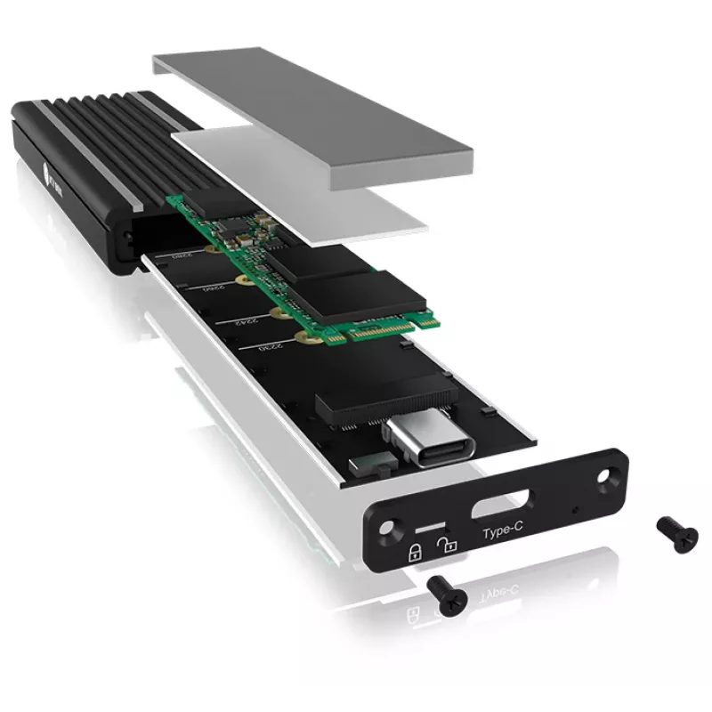 ICY BOX IB-1824ML-C31 SSD dėklas M.2 juodas