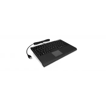 Klaviatūra KeySonic ACK-540U+ (DE) su integruota jutikline kilimėle, QWERTZ, juoda