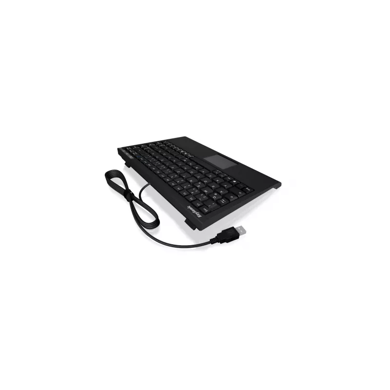 Klaviatūra KeySonic ACK-540U+ (DE) su integruota jutikline kilimėle, QWERTZ, juoda